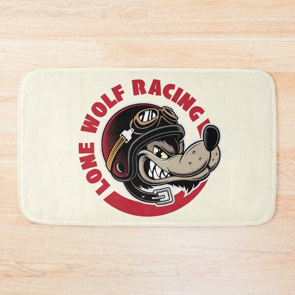 Item preview, Lone Wolf Racing Cartoon designed and sold by blackdogshop.