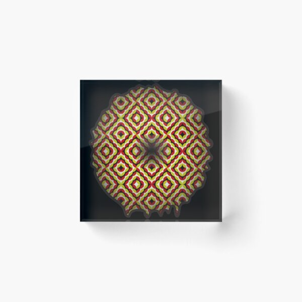 Item preview, drop stain colored orange optical illusion art designed and sold by OptLuv.