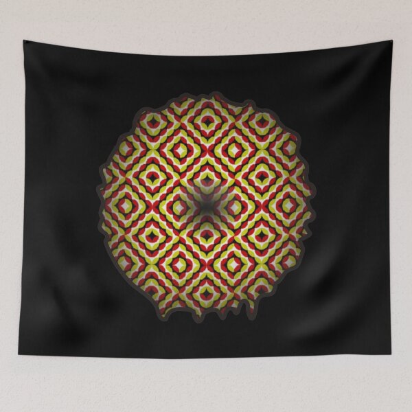 Item preview, drop stain colored orange optical illusion art designed and sold by OptLuv.
