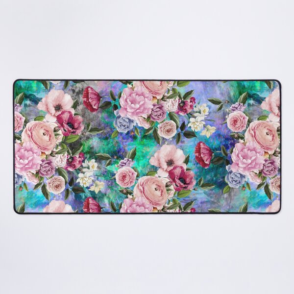 Item preview, Stylish flowers and roses heaven, floral illustration, botanical pattern, plants pattern, multicoloured blue exotic floral garden designed and sold by ZeinabTaha.