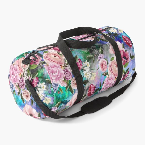 Item preview, Stylish flowers and roses heaven, floral illustration, botanical pattern, plants pattern, multicoloured blue exotic floral garden designed and sold by ZeinabTaha.