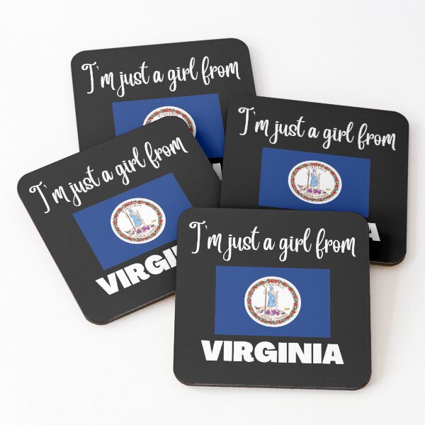 Item preview, I’m just a girl from Virginia- State pride design for women and girls designed and sold by DesignsByDaddy.
