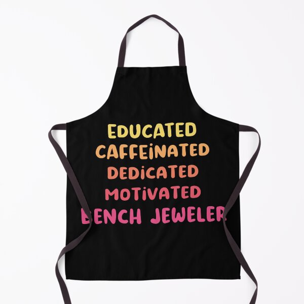 Item preview, Educated caffeinated dedicated motivated bench jeweler funny metalsmith quote humor pink shades jeweler gift designed and sold by MetalicBabe.