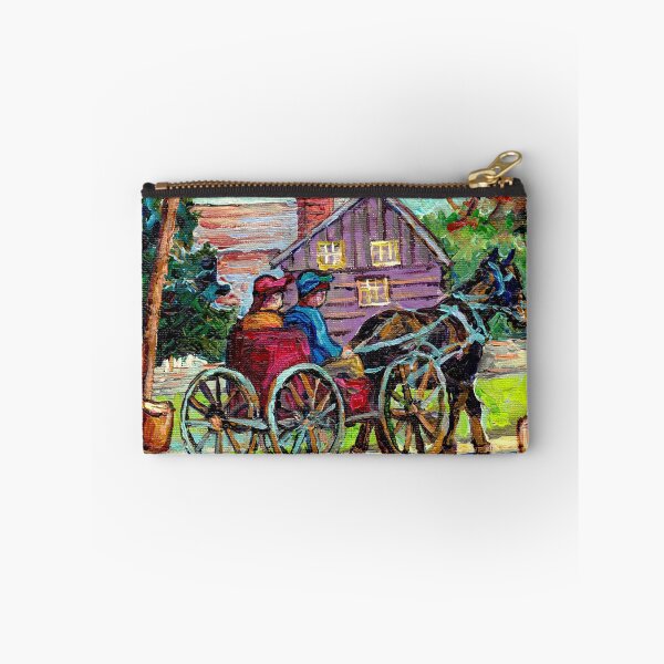 Item preview, SUGAR SHACK CANADIAN LANDSCAPE PAINTING ONTARIO MAPLE HORSE AND BUGGY COUNTRY SCENE CAROLE SPANDAU FINE ART designed and sold by Carole  Spandau.