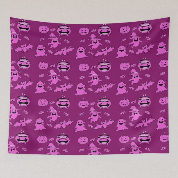 Item preview, Increible patron de noche de brujas creepy con fondo rosa para llevar el espiritu del Otoño siempre contigo designed and sold by Patternschidos.