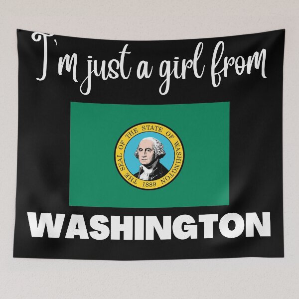 Item preview, I’m just a girl from Washington- State pride design for women and girls designed and sold by DesignsByDaddy.