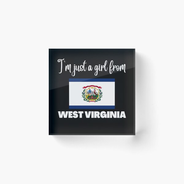 Item preview, I’m just a girl from West Virginia- State pride design for women and girls designed and sold by DesignsByDaddy.
