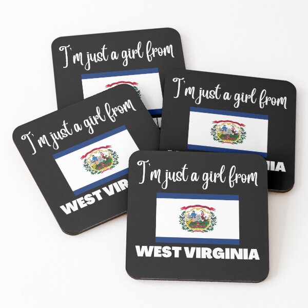 Item preview, I’m just a girl from West Virginia- State pride design for women and girls designed and sold by DesignsByDaddy.