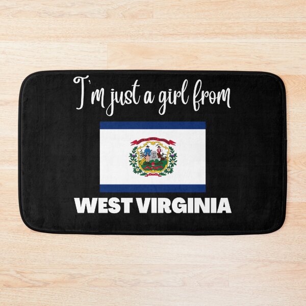 Item preview, I’m just a girl from West Virginia- State pride design for women and girls designed and sold by DesignsByDaddy.
