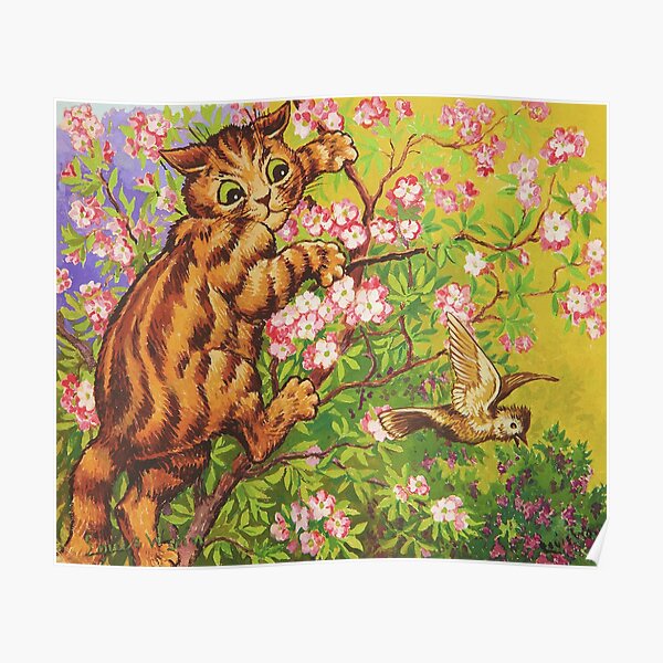 Louis Wain Digital Painting For Sale Poster For Sale By Lamia3   Poster,504x498,f8f8f8 Pad,600x600,f8f8f8 