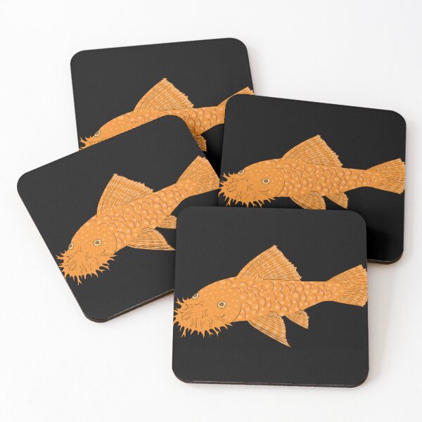Item preview, Super Red Bristlenose Pleco - Spicy Cheeto Flavor - Black Background designed and sold by ReverendMothman.