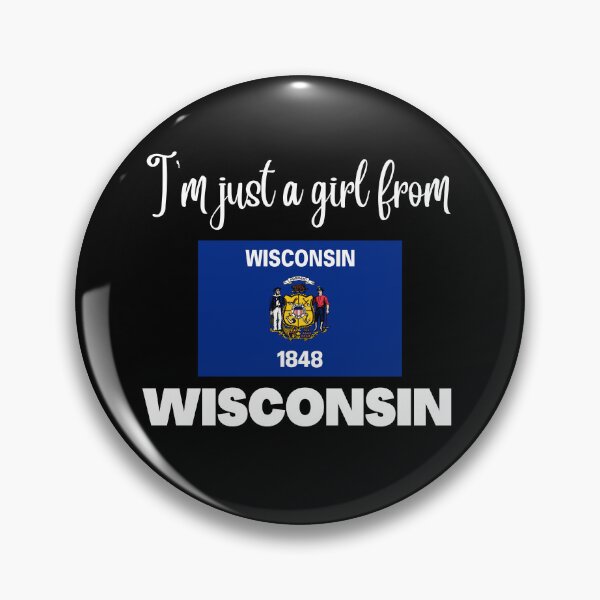 Artikelvorschau, Ich bin nur ein Mädchen aus Wisconsin – State Pride Design für Frauen und Mädchen entworfen und verkauft von DesignsByDaddy.