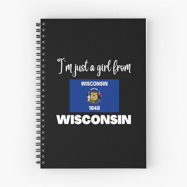 Item preview, I’m just a girl from Wisconsin- State pride design for women and girls designed and sold by DesignsByDaddy.