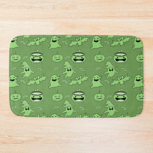 Item preview, Incredible creepy Halloween pattern with a green background to always carry the spirit of Autumn with you designed and sold by Patternschidos.