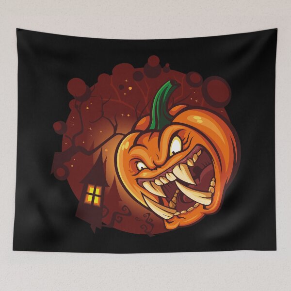 Item preview, Monster pumpkin halloween creepy spooky design designed and sold by absolutdesign.