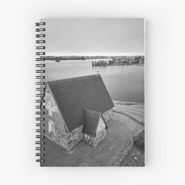 Item preview, Church with a view. The Church of St Olav byt the Rautavesi bw designed and sold by Jouko Lehto Photography.