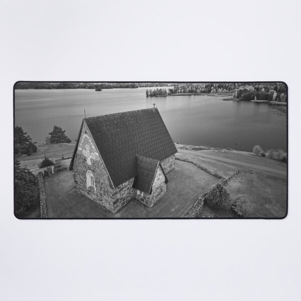 Item preview, Church with a view. The Church of St Olav byt the Rautavesi bw designed and sold by Jouko Lehto Photography.