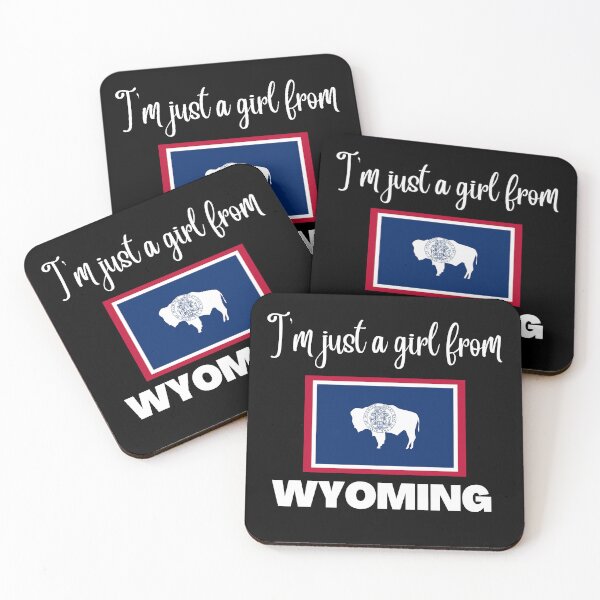 Item preview, I’m just a girl from Wyoming- State pride design for women and girls designed and sold by DesignsByDaddy.
