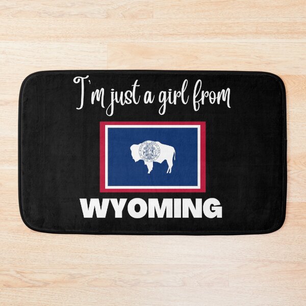 Item preview, I’m just a girl from Wyoming- State pride design for women and girls designed and sold by DesignsByDaddy.