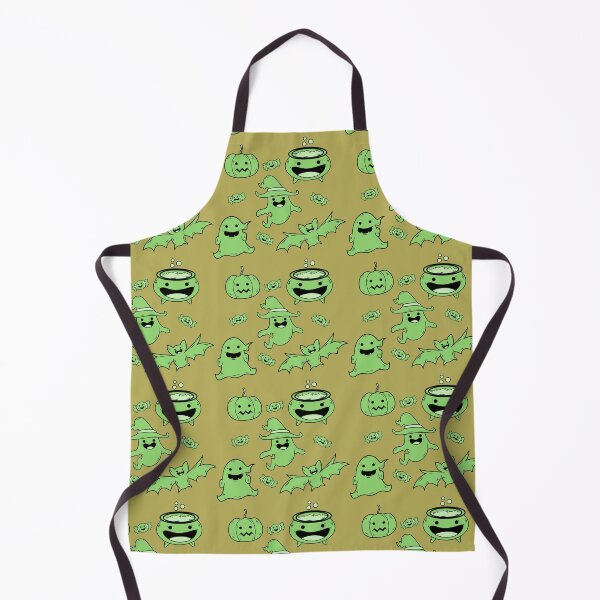 Item preview, Incredible creepy Halloween pattern with a green background to always carry the spirit of Autumn with you designed and sold by Patternschidos.