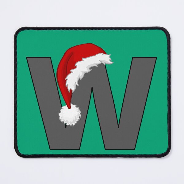 Item preview, Christmas Letter W with Santa Hat designed and sold by Coffee Lifestyle.