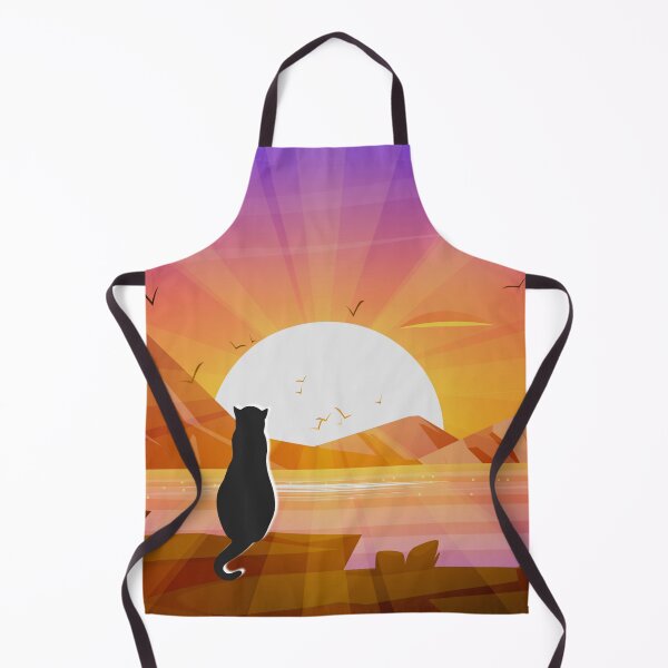 Item preview, Black Cat Watching Sunset designed and sold by DjoooDjooo.