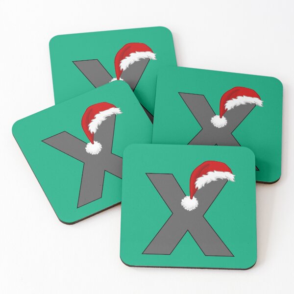 Item preview, Christmas Letter X with Santa Hat designed and sold by Coffee Lifestyle.