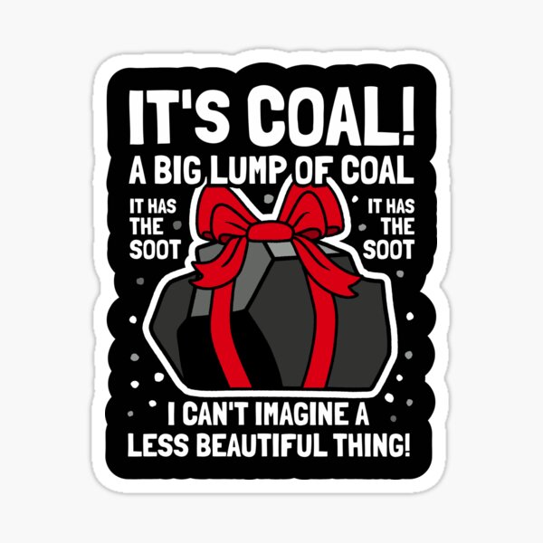 Funny Christmas stockings coal oriented xmas' Sticker