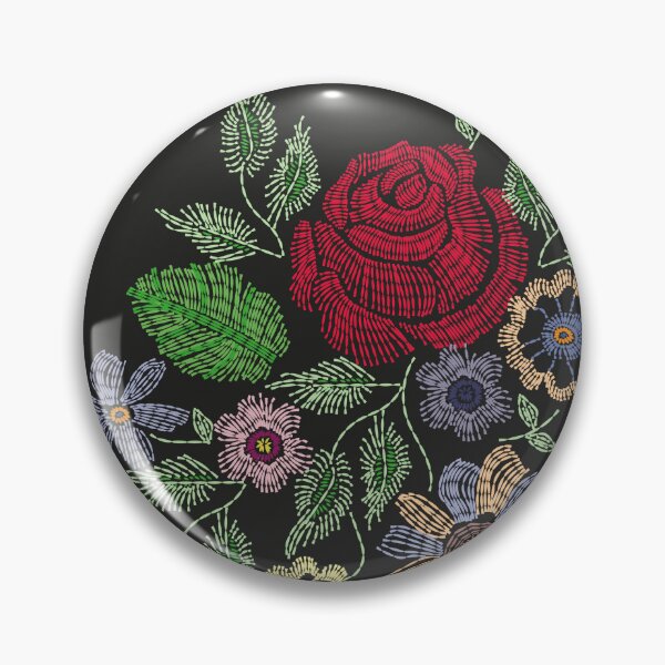 Item preview, Embroidered flowers in medallion. designed and sold by Nanar1984.