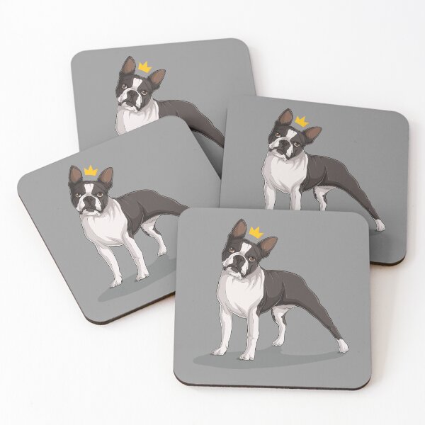 Item preview, Boston Terrier with crown designed and sold by blackdogshop.