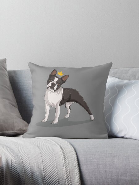 Item preview, Boston Terrier with crown designed and sold by blackdogshop.