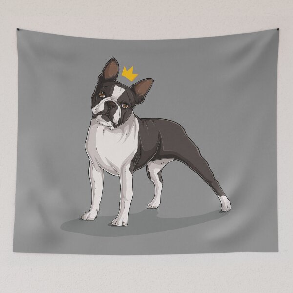Item preview, Boston Terrier with crown designed and sold by blackdogshop.