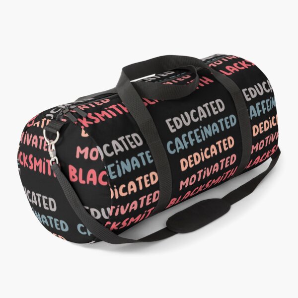 Item preview, Educated caffeinated dedicated motivated blacksmith funny metalsmith quote humor blue shades designed and sold by MetalicBabe.