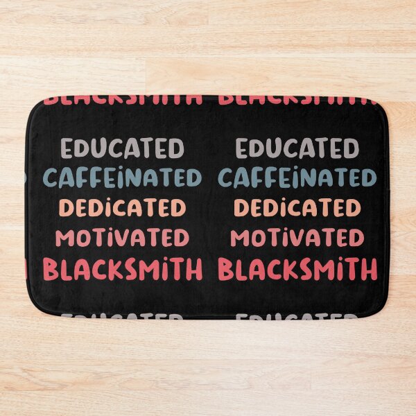 Item preview, Educated caffeinated dedicated motivated blacksmith funny metalsmith quote humor blue shades designed and sold by MetalicBabe.