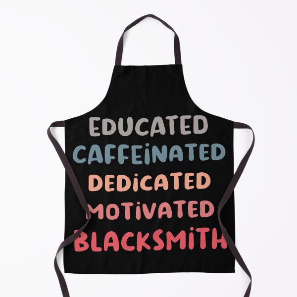 Item preview, Educated caffeinated dedicated motivated blacksmith funny metalsmith quote humor blue shades designed and sold by MetalicBabe.