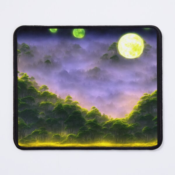 Item preview, Lush alien jungle landscape with five moons designed and sold by BrachiaST.