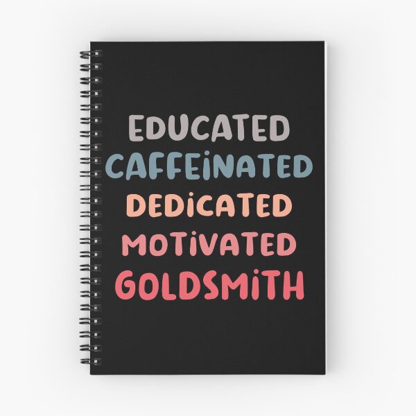 Item preview, Educated caffeinated dedicated motivated goldsmith funny metalsmith quote humor blue shades jeweler gift designed and sold by MetalicBabe.