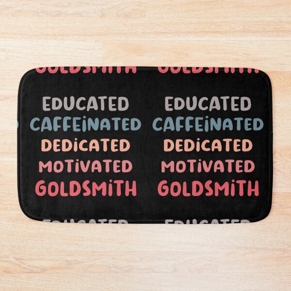 Item preview, Educated caffeinated dedicated motivated goldsmith funny metalsmith quote humor blue shades jeweler gift designed and sold by MetalicBabe.