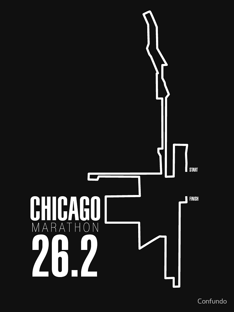 "Chicago marathon Route" Tshirt for Sale by Confundo Redbubble