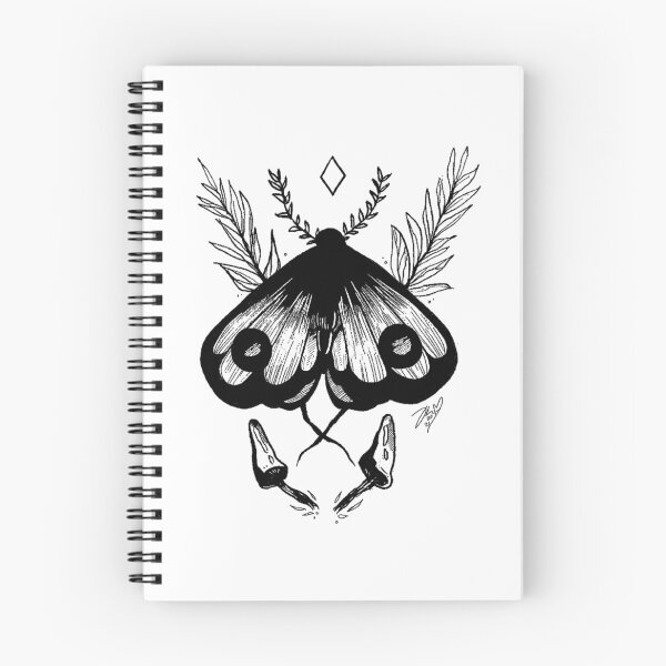 Item preview, MUSHROOM MOTH Witchy Nature Lover Ink Illustration designed and sold by DXTROSE.