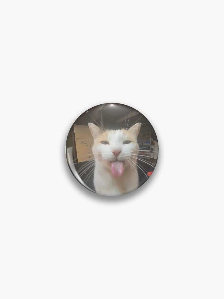 Thumbnail 1 of 3, Pin, Bleh Cat :P designed and sold by LuckyDesigner.