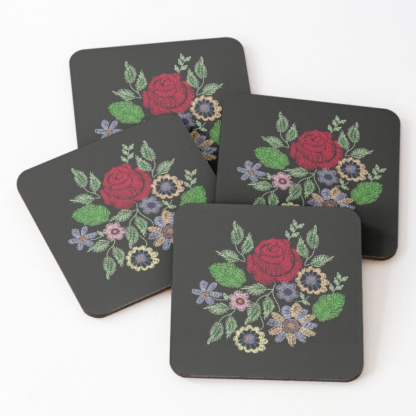 Item preview, Bouquet of flowers in imitation embroidery designed and sold by Nanar1984.