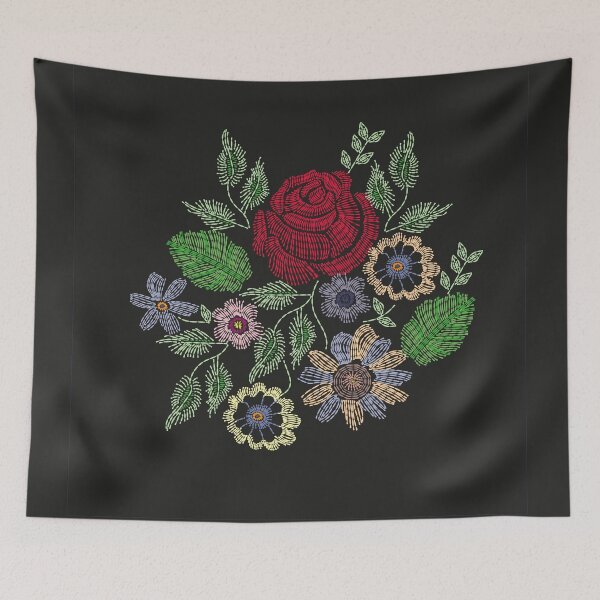 Item preview, Bouquet of flowers in imitation embroidery designed and sold by Nanar1984.