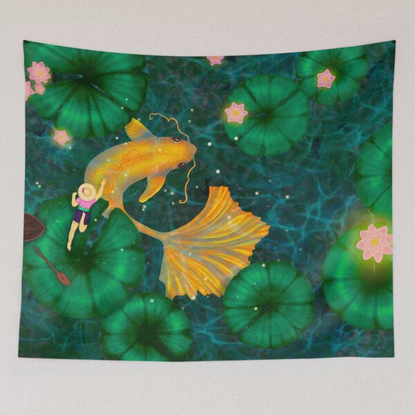 Item preview, The Girl and her dream of a secret pond designed and sold by FrauleinimStall.