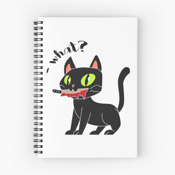 Item preview, Cat What Black Cat With Knife Halloween designed and sold by felyne-kitty.