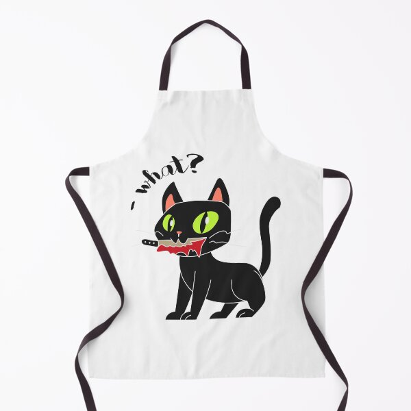 Item preview, Cat What Black Cat With Knife Halloween designed and sold by felyne-kitty.