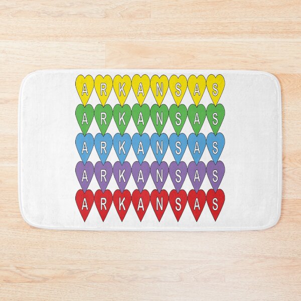 Item preview, Arkansas Colorful Hearts PatternTypograpphy designed and sold by ValeriesGallery.