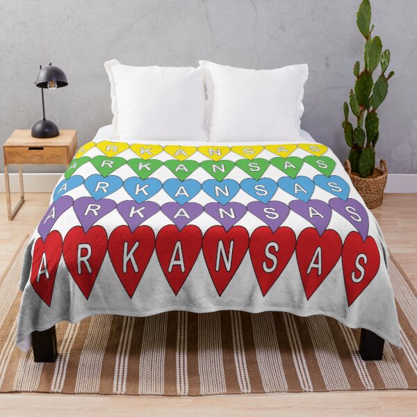 Item preview, Arkansas Colorful Hearts PatternTypograpphy designed and sold by ValeriesGallery.