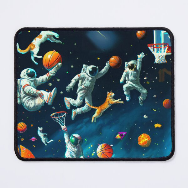Item preview, Cats Playing Basketball in Space with Astronauts designed and sold by sweetbelle.