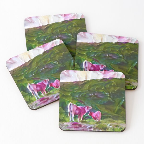 Item preview, Acrylic Pink Cows designed and sold by Aestheticlanart.